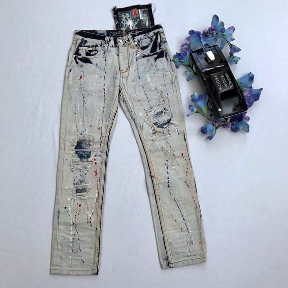 Heritage America NWT Light Wash Distressed Crop Jeans Women 6 *See Description* - Picture 2 of 13
